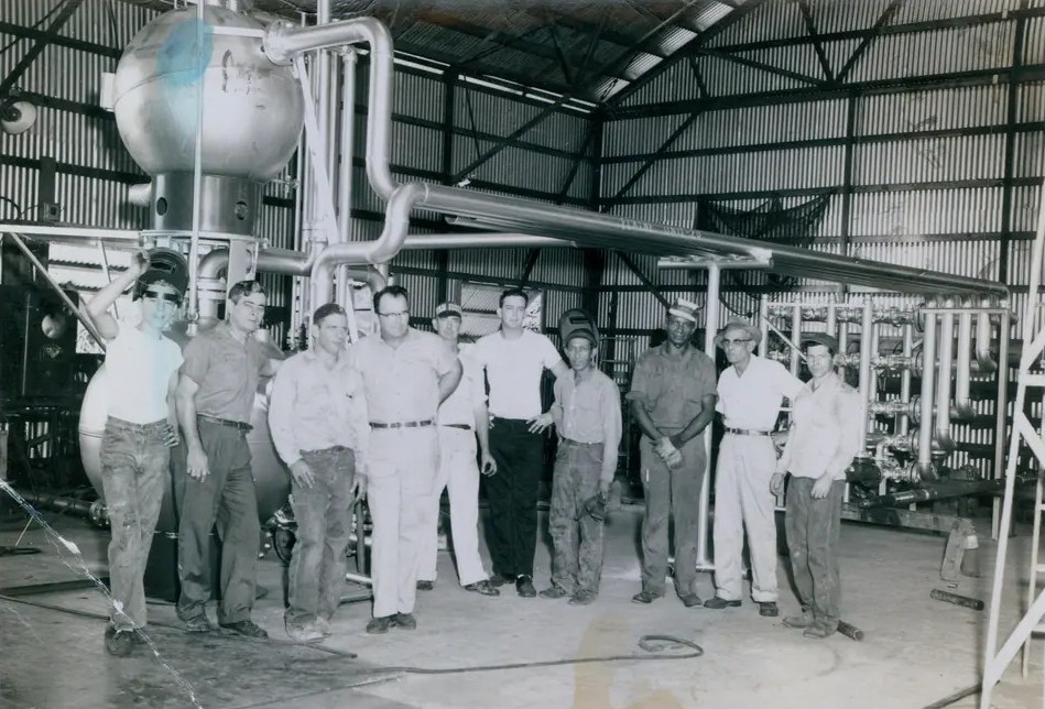 Benoit team and facilities in 1965